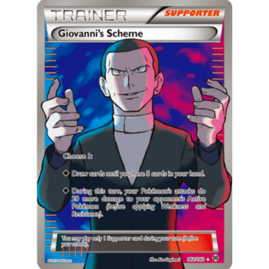 Giovanni's Scheme (Full Art) 162/162  - Holofoil XY  BREAKthrough - Ultra Rare