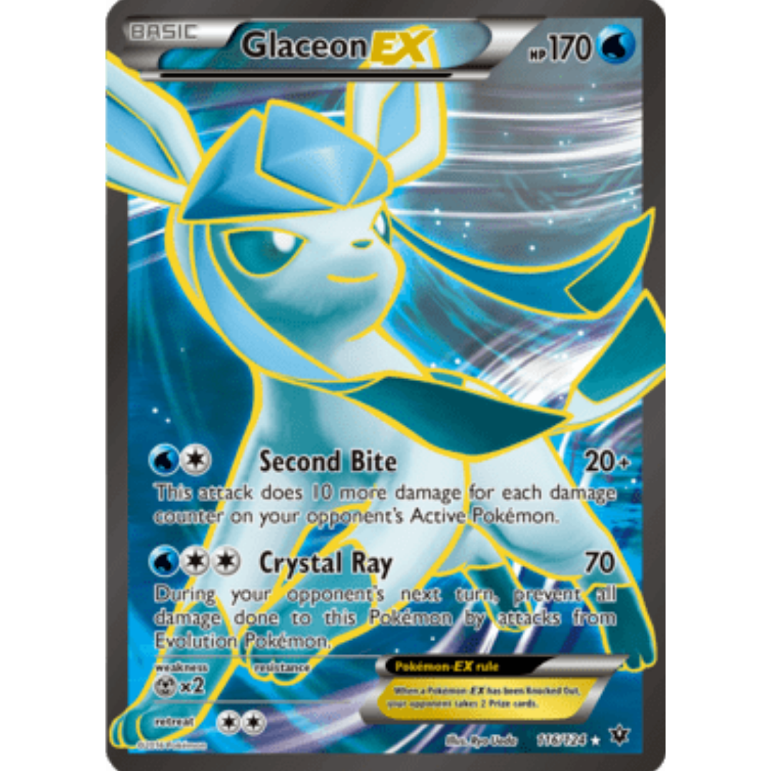 Glaceon EX (Full Art) 116/124  - Holofoil XY  Fates Collide - Ultra Rare
