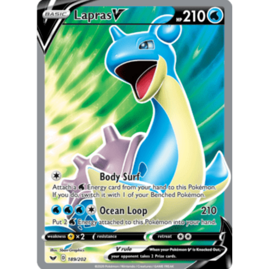 Lapras V (189/202) [Sword & Shield: Base Set]