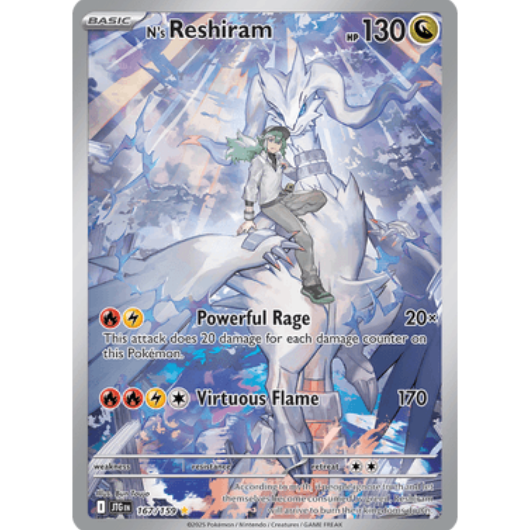 N's Reshiram 167/159  - Holofoil SV09 Journey Together - Illustration Rare