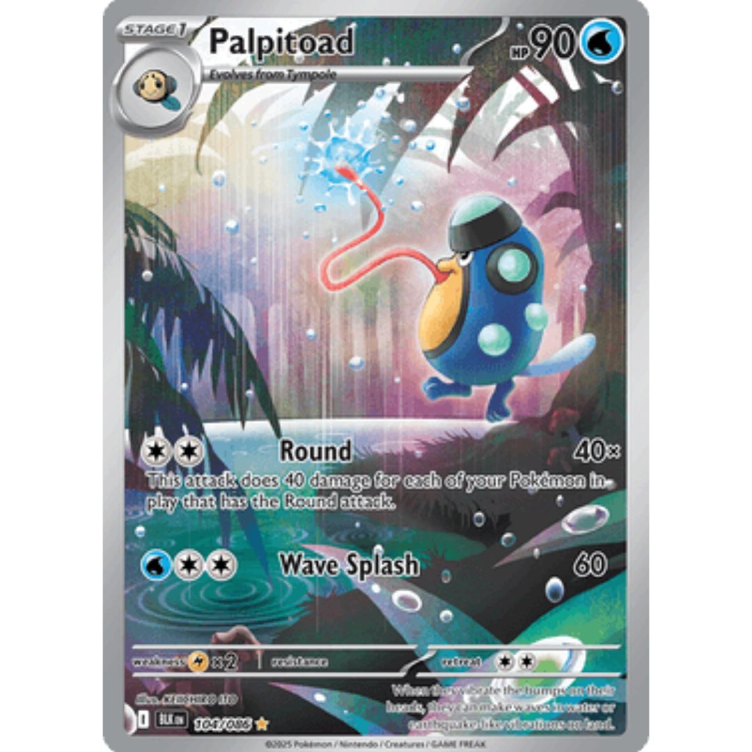 Palpitoad 104/086  - Holofoil SV Black Bolt - Illustration Rare