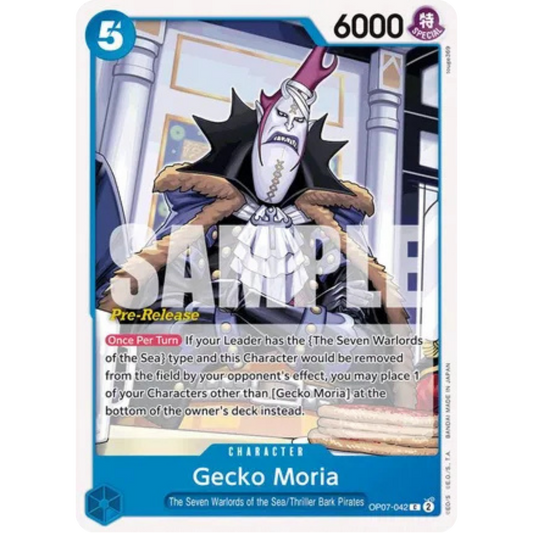 Gecko Moria (042) (OP07-042) - 500 Years in the Future Pre-Release Cards