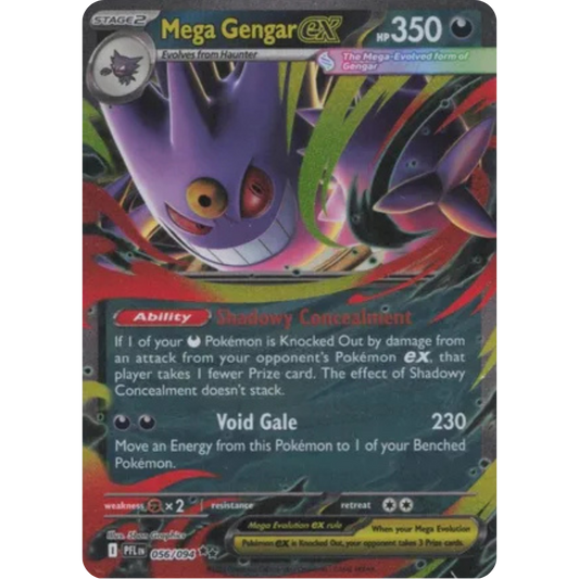 Mega Gengar ex 056  - Holofoil ME02 Phantasmal Flames - Double Rare