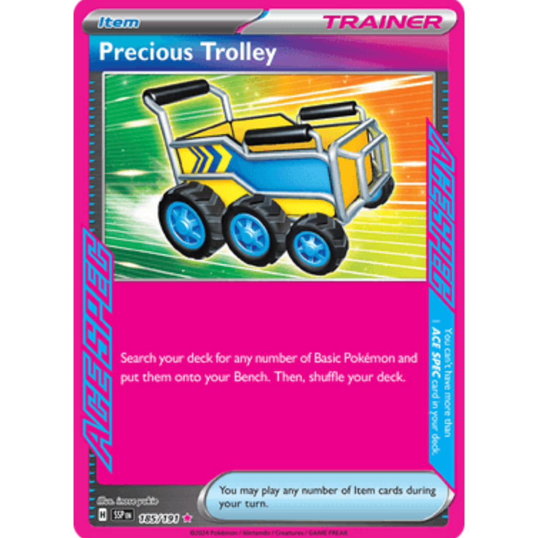 Precious Trolley 185  - Holofoil SV08 Surging Sparks - ACE SPEC Rare