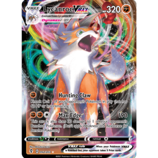 Lycanroc VMAX (092/203) [Sword & Shield: Evolving Skies]