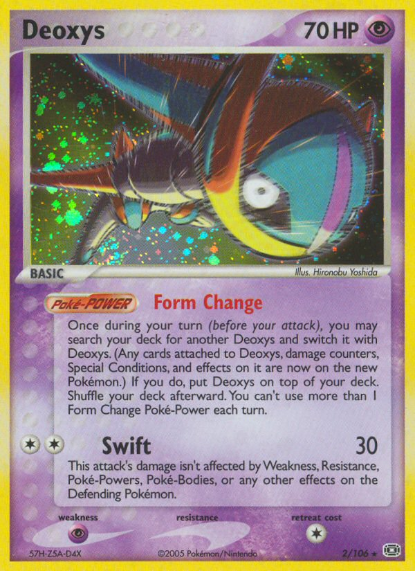Deoxys (Speed Forme)  - Holofoil Emerald - Holo Rare