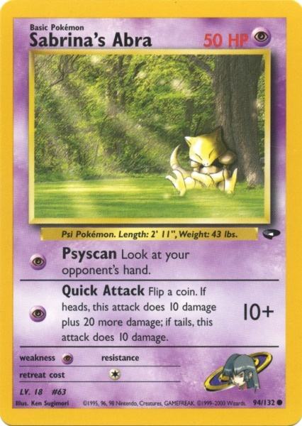 Sabrina's Abra (94) 094  - Unlimited Gym Challenge - Common