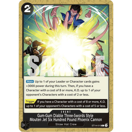 Gum-Gum Diable Three-Swords Style Mouten Jet Six Hundred Pound Phoenix Cannon (ST14-015) - Starter Deck 14: 3D2Y