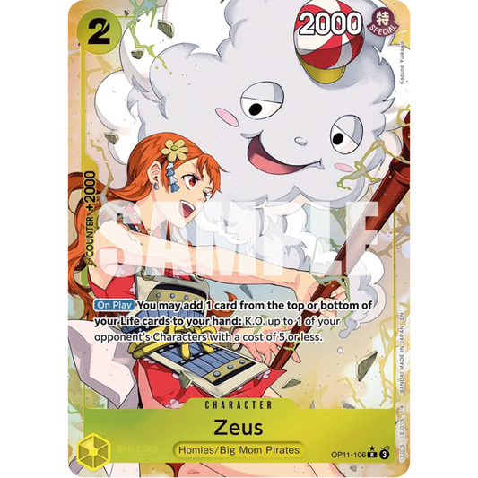 Zeus (Alternate Art) (OP11-106) - A Fist of Divine Speed Foil