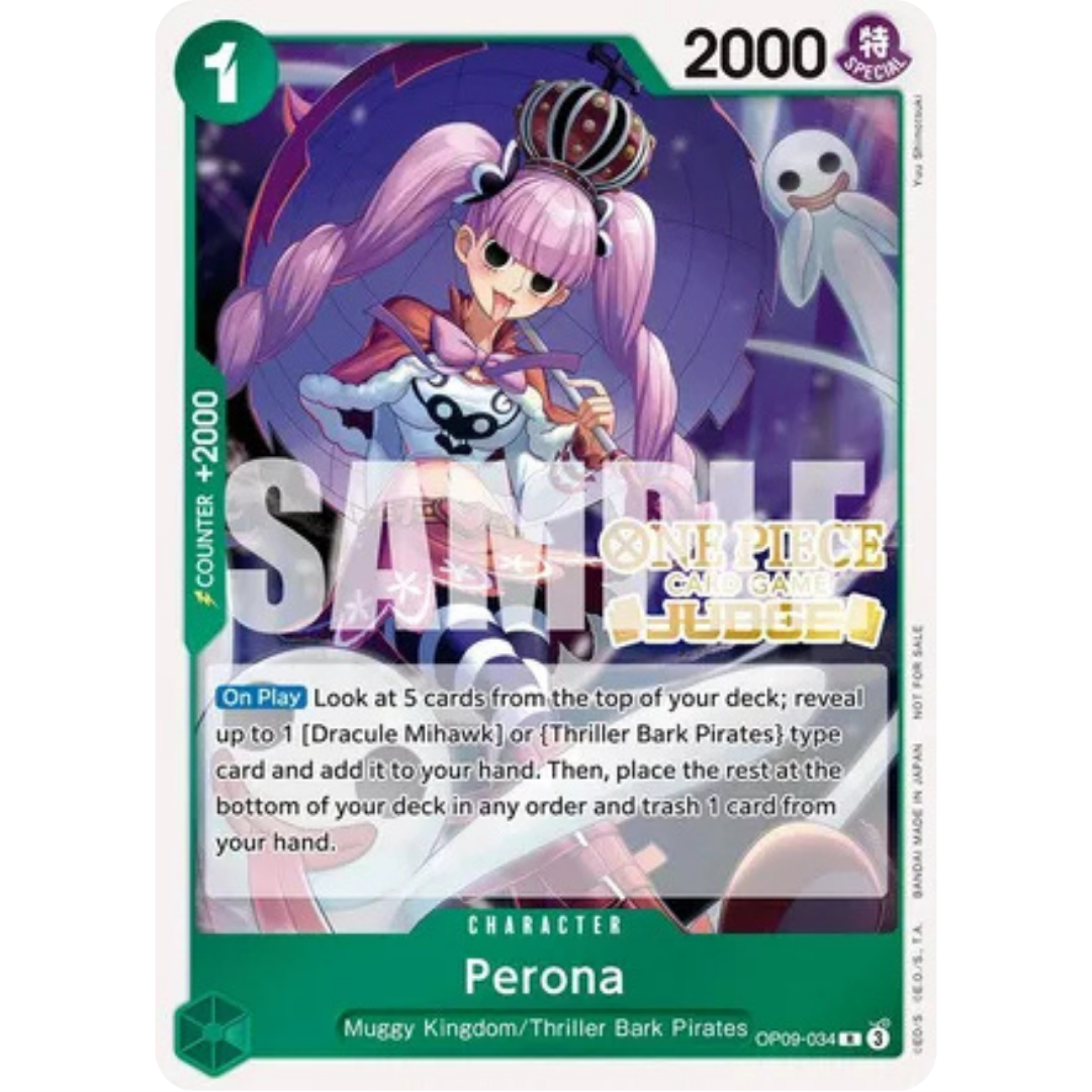 Perona (Judge Pack Vol. 5) (OP09-034) - One Piece Promotion Cards Foil