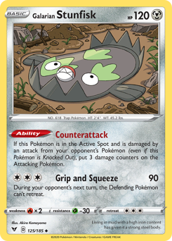 Galarian Stunfisk 125  SWSH04 Vivid Voltage - Uncommon