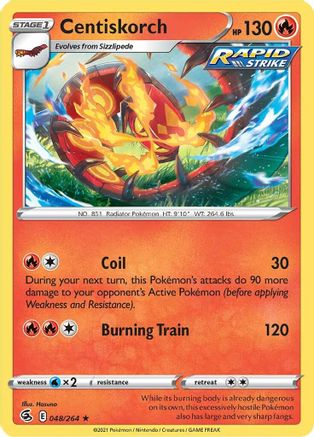 Centiskorch (48) 048  SWSH08 Fusion Strike - Rare