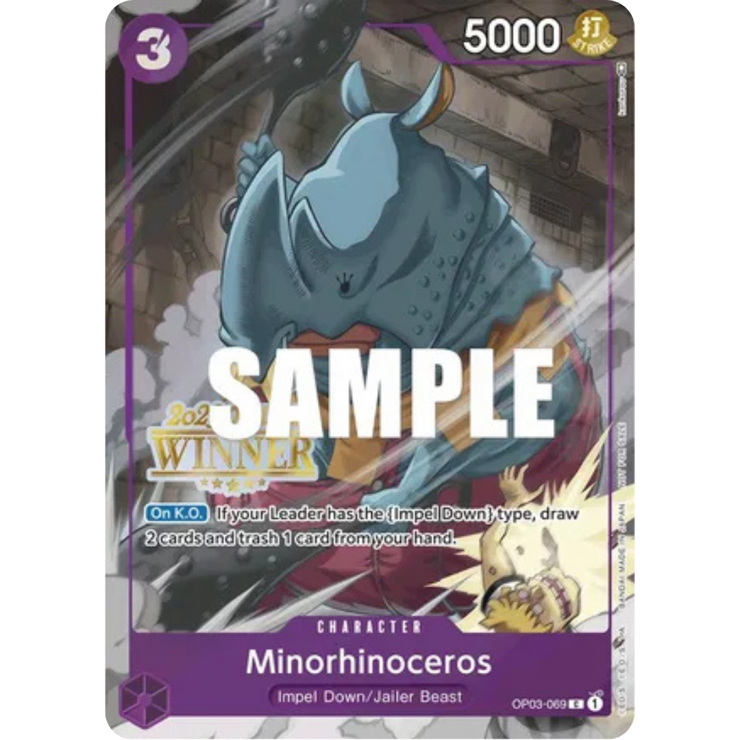 Minorhinoceros (Offline Regional 2023) [Winner] (OP03-069) - One Piece Promotion Cards Foil