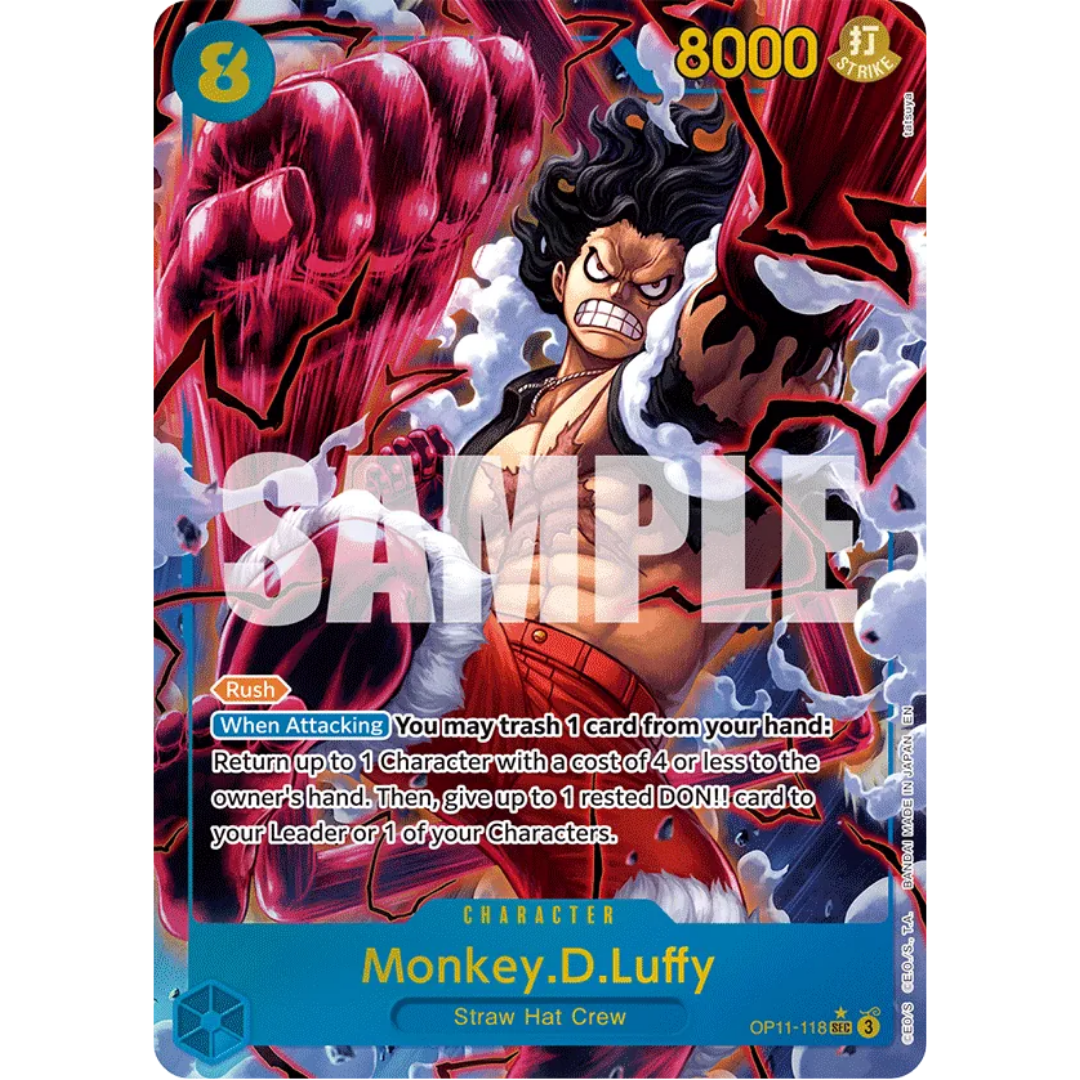 Monkey.D.Luffy (118) (Alternate Art) (OP11-118) - A Fist of Divine Speed Foil