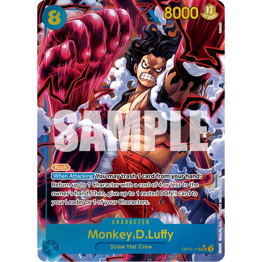 Monkey.D.Luffy (118) (Alternate Art) (OP11-118) - A Fist of Divine Speed Foil