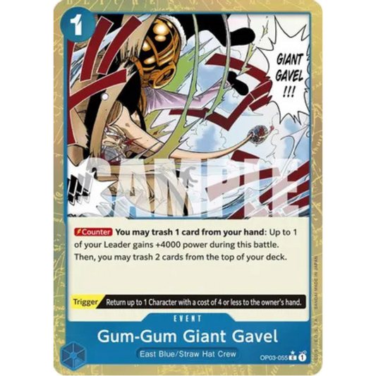 Gum-Gum Giant Gavel (Textured Foil) (OP03-055) - Premium Booster -The Best- Foil