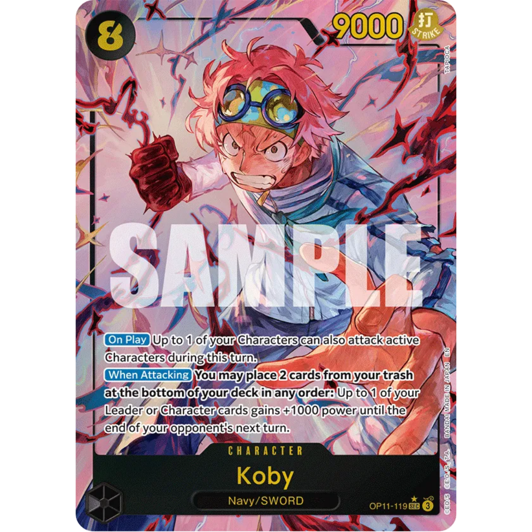 Koby (119) (Alternate Art) (OP11-119) - A Fist of Divine Speed Foil