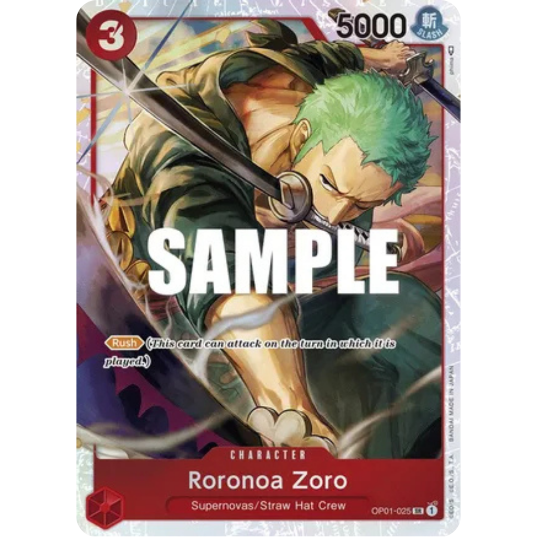 Roronoa Zoro - OP01-025 (Ultra Deck: The Three Captains) (OP01-025) - One Piece Promotion Cards Foil