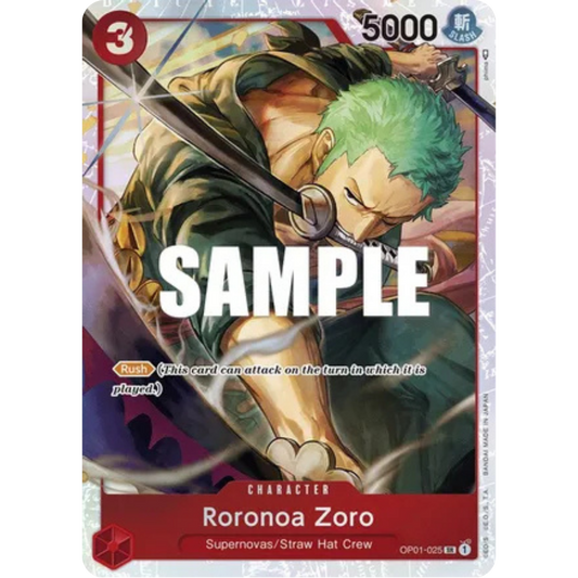 Roronoa Zoro - OP01-025 (Ultra Deck: The Three Captains) (OP01-025) - One Piece Promotion Cards Foil