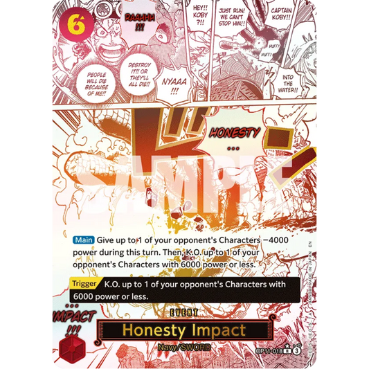 Honesty Impact (Alternate Art) (OP11-018) - A Fist of Divine Speed Foil