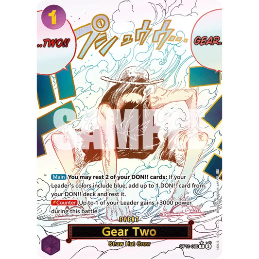 Gear Two (Alternate Art) (OP11-080) - A Fist of Divine Speed Foil