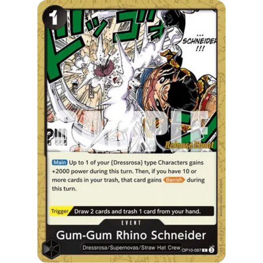 Gum-Gum Rhino Schneider (OP10-097) - Royal Blood Release Event Cards