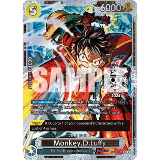 Monkey.D.Luffy (Championship 2024 World Final 2nd Place) (OP07-109) - One Piece Promotion Cards Foil