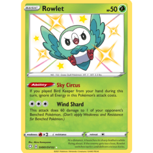 Rowlet (SV001/SV122) [Sword & Shield: Shining Fates]