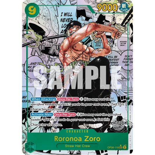 Roronoa Zoro (Alternate Art) (Manga) (OP06-118) - Wings of the Captain Foil
