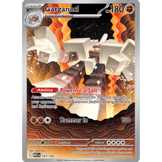 Garganacl 147/132  - Holofoil ME01 Mega Evolution - Shiny Rare