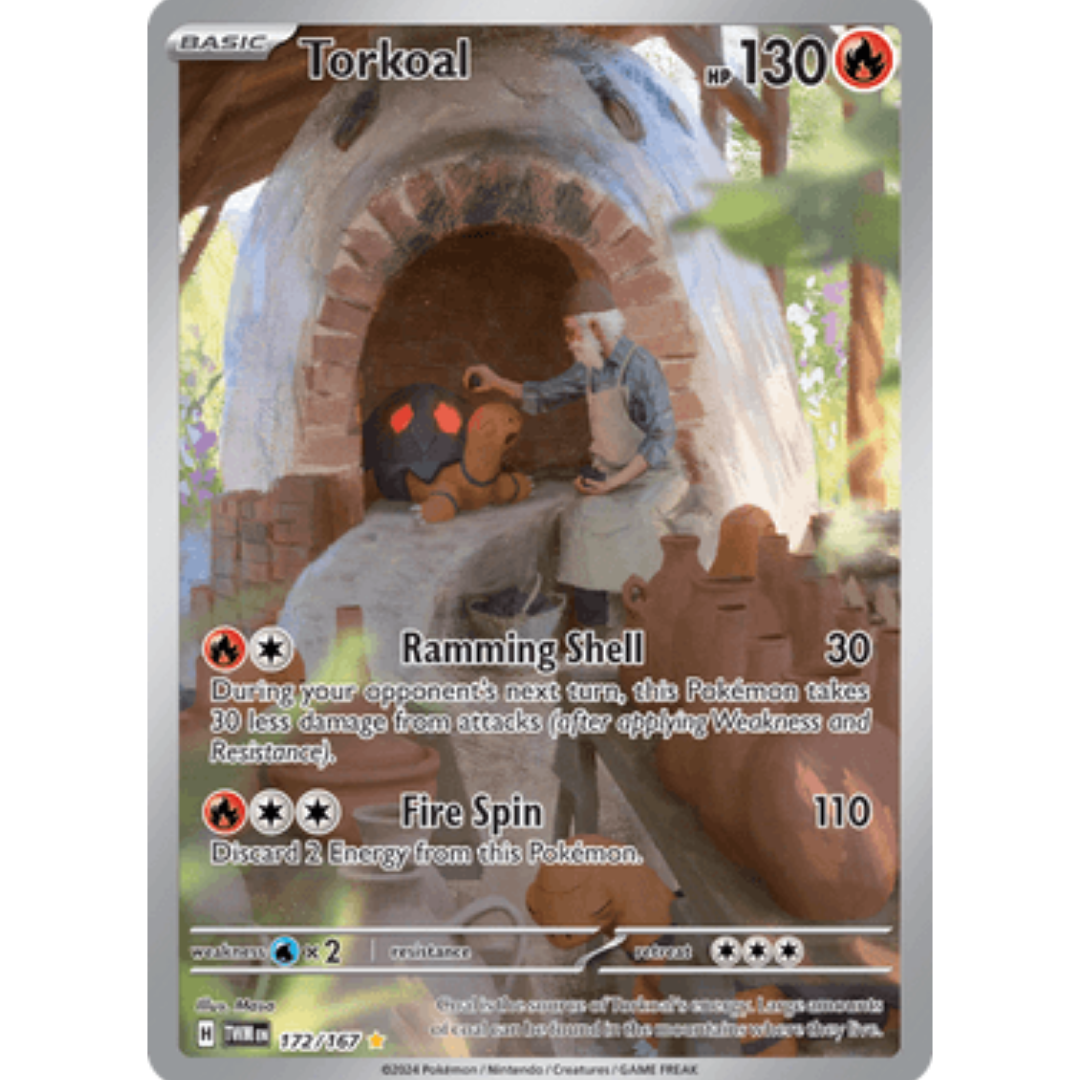 Torkoal 172/167  - Holofoil SV06 Twilight Masquerade - Illustration Rare