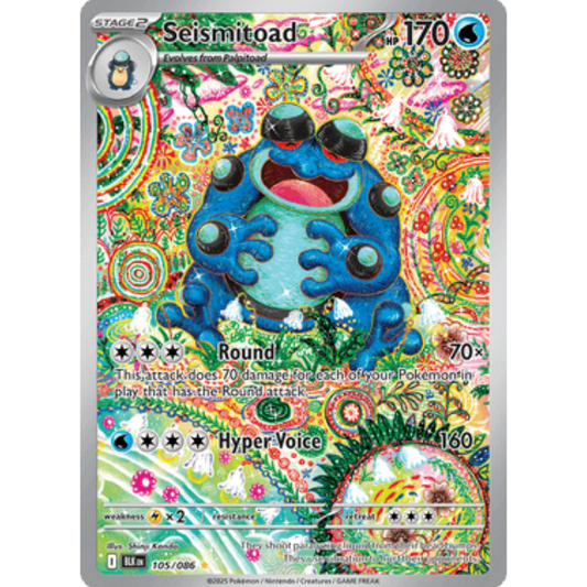 Seismitoad 105/086  - Holofoil SV Black Bolt - Illustration Rare