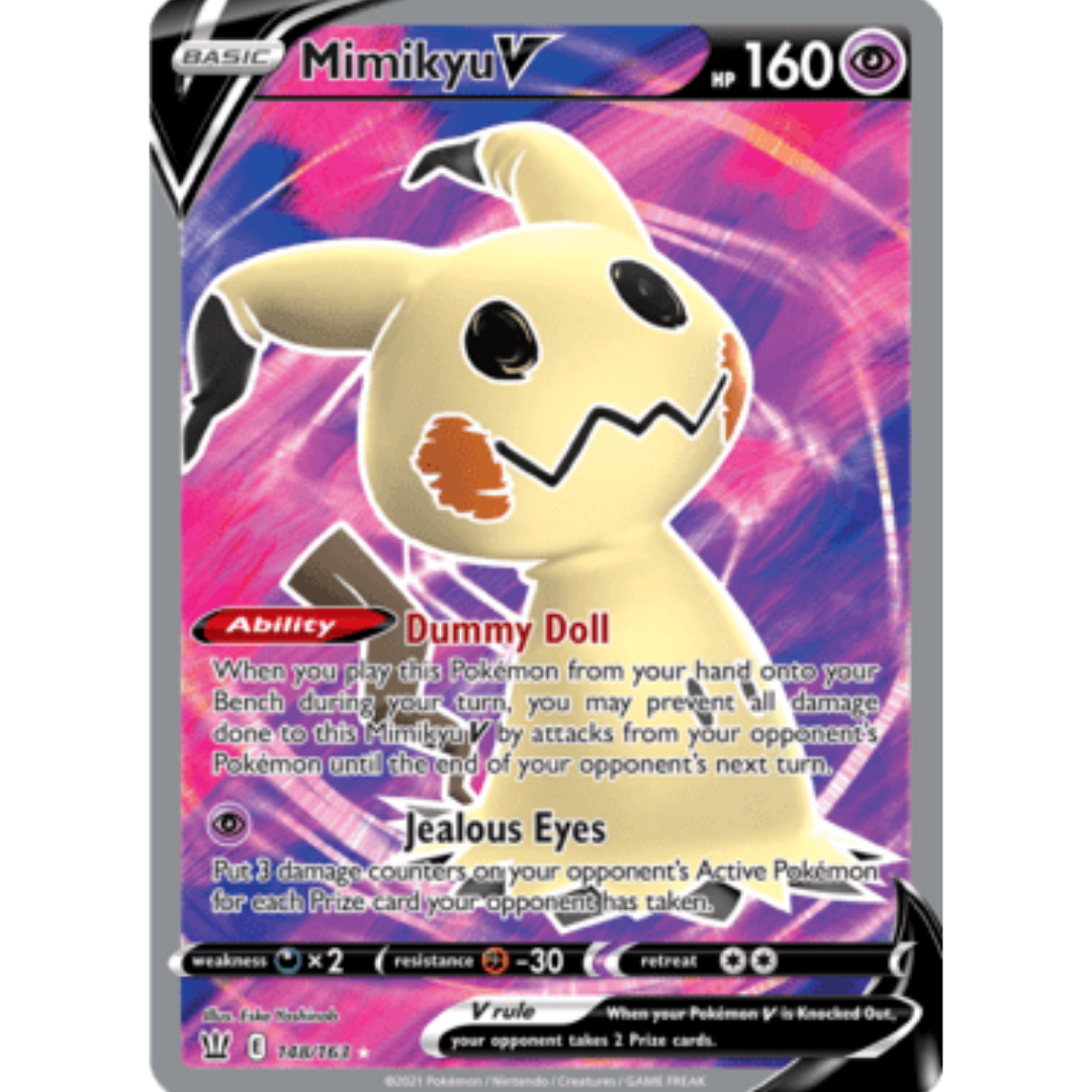 Mimikyu V (Full Art) 148  - Holofoil SWSH05 Battle Styles - Ultra Rare
