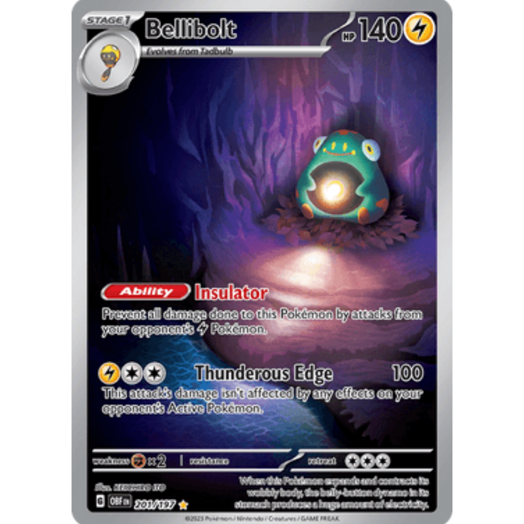 Bellibolt 201/197  - Holofoil SV03 Obsidian Flames - Illustration Rare