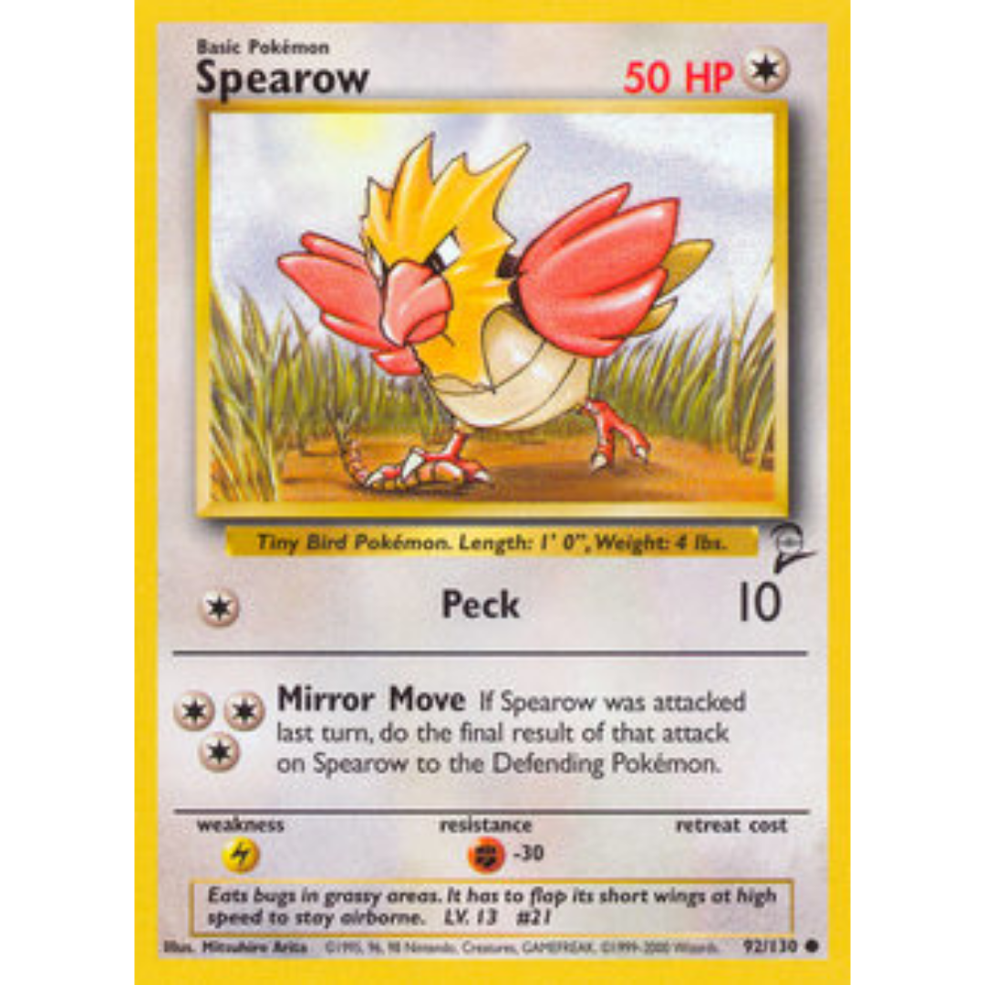 Spearow 092  Base Set 2 - Common