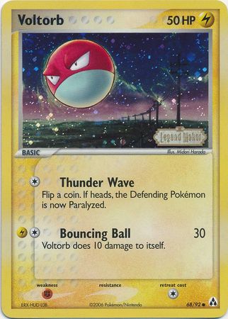 Voltorb 068  - Reverse Holofoil Legend Maker - Common