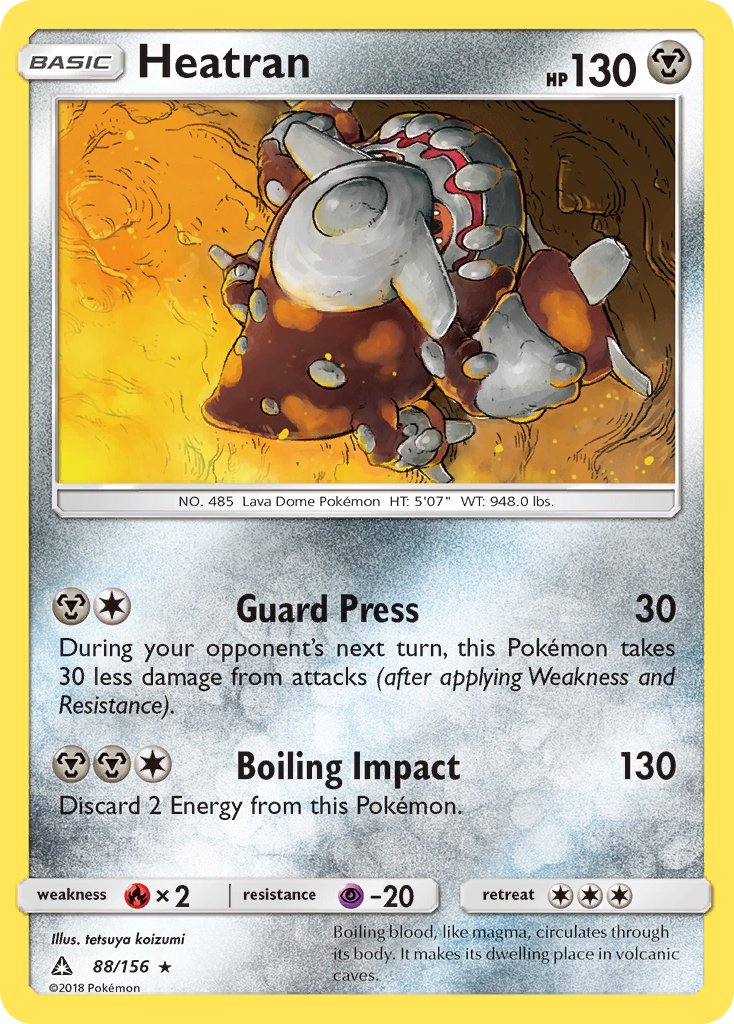 Heatran - 88/156 (Prerelease Kit Exclusive)/156  Deck Exclusives - Rare