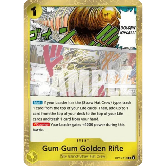 Gum-Gum Golden Rifle (OP15-16) - Adventure on Kami's Island Foil