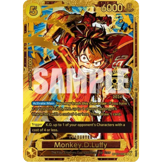Monkey.D.Luffy (Championship 2024 World Final 1st Place) (OP07-109) - One Piece Promotion Cards Foil