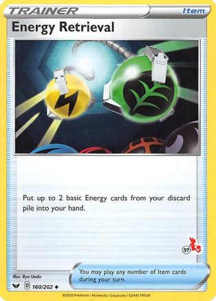 Energy Retrieval - 160/202 (#37 Cinderace Stamped)/202  Battle Academy 2022 - Promo