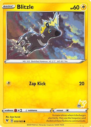 Blitzle - 053/185 (#55 Pikachu Stamped)/185  Battle Academy 2022 - Promo