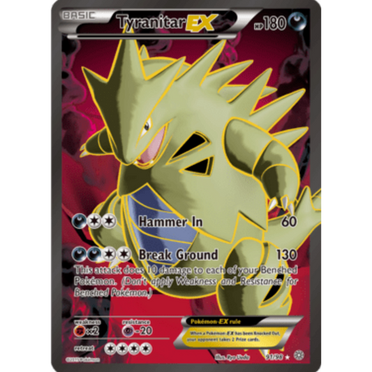 Tyranitar EX (91 Full Art) 091  - Holofoil XY  Ancient Origins - Ultra Rare