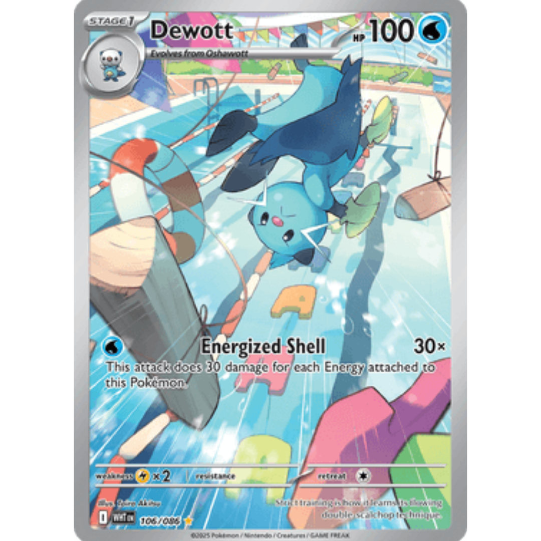 Dewott 106/086  - Holofoil SV White Flare - Illustration Rare