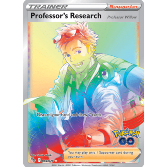 Professor's Research (Secret) 084/078  - Holofoil Pokemon GO - Secret Rare