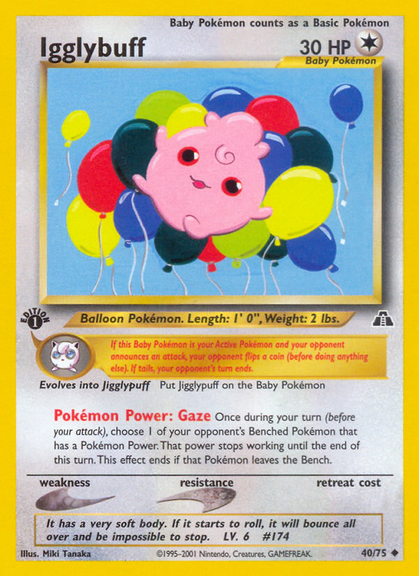 Igglybuff 040  - 1st Edition Neo Discovery - Uncommon