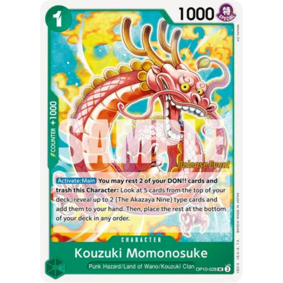 Kouzuki Momonosuke (028) (OP10-028) - Royal Blood Release Event Cards