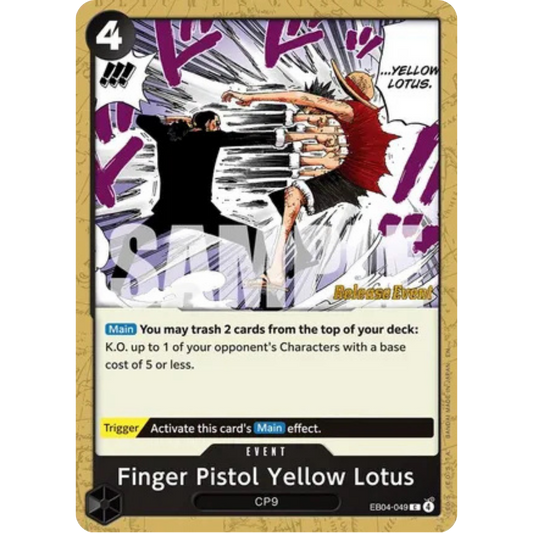Finger Pistol Yellow Lotus (EB04-049) - Adventure on Kami's Island Release Event Cards
