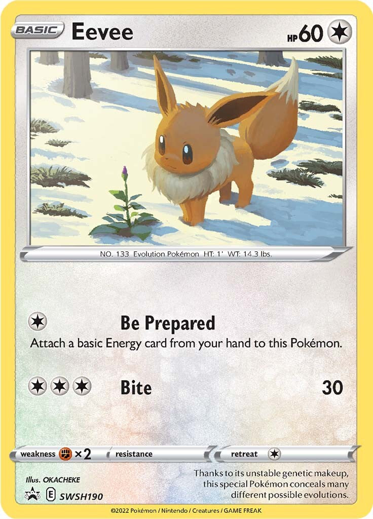Eevee SWSH190  - Holofoil SWSH Sword & Shield Promo Cards - Promo