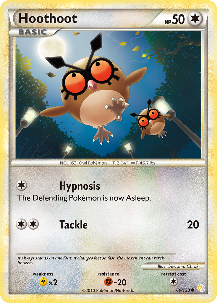 Hoothoot 066  HeartGold SoulSilver - Common