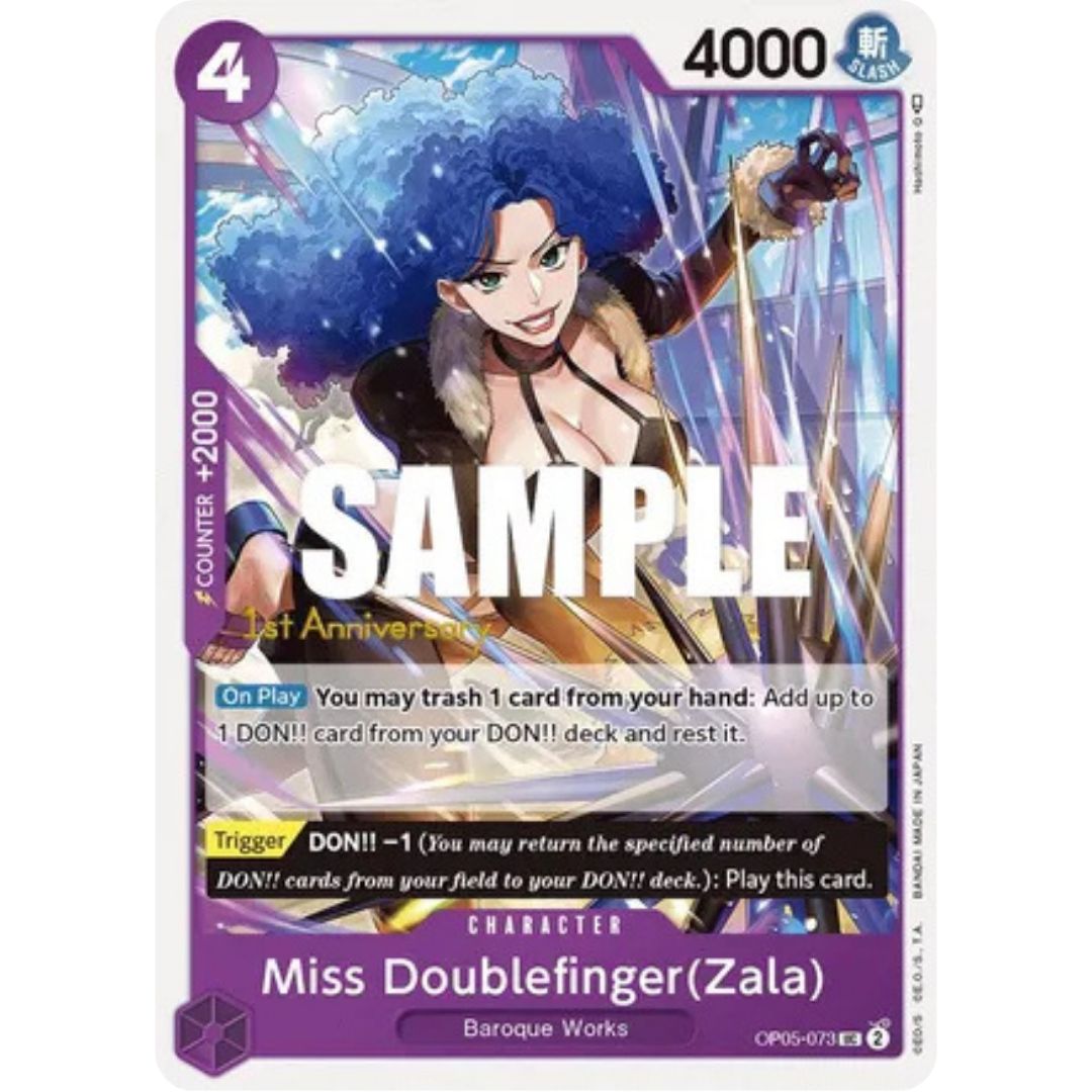 Miss Doublefinger(Zala) (OP05-073) - Awakening of the New Era: 1st Anniversary Tournament Cards